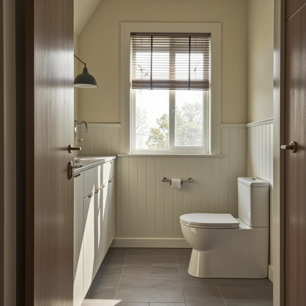 7. Bright Utility Room with Toilet Using Skylights or Windows