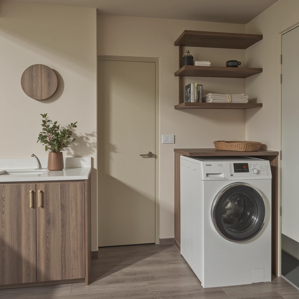 8. Smart Utility Room with Toilet Features
