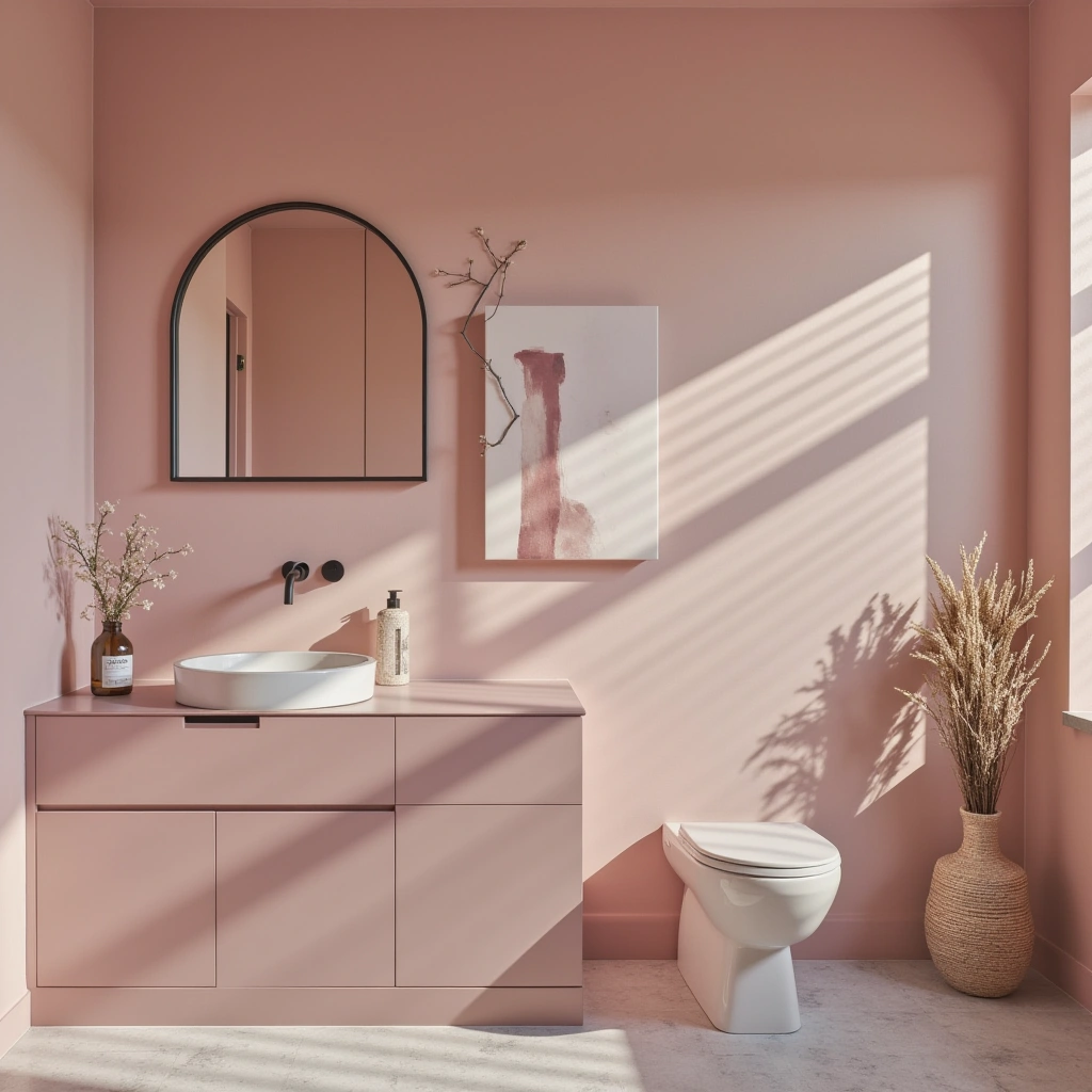Pastel Pink Bathroom