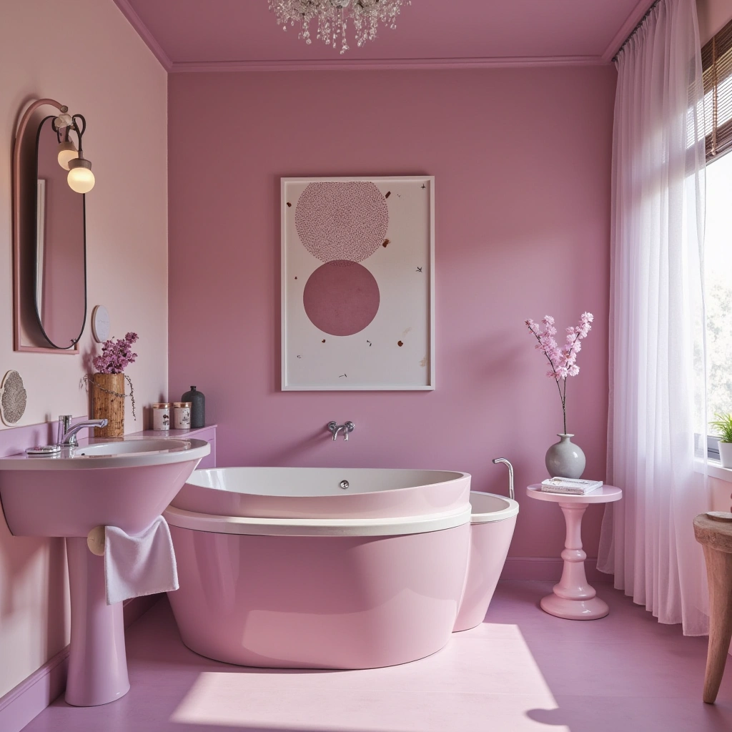 Pink and Purple Bathroom