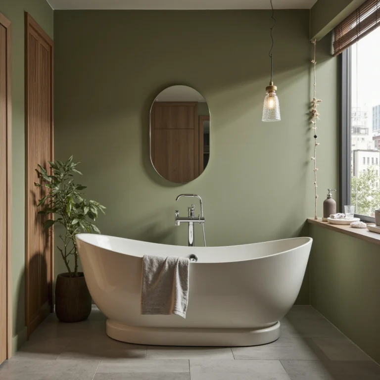12 Olive Green Bathroom Ideas
