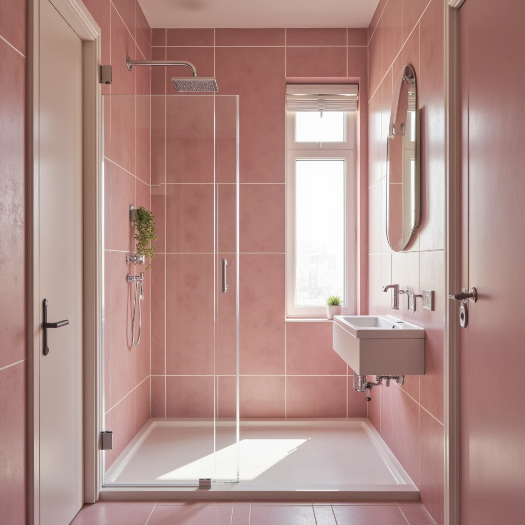 Pink Tile and Glass